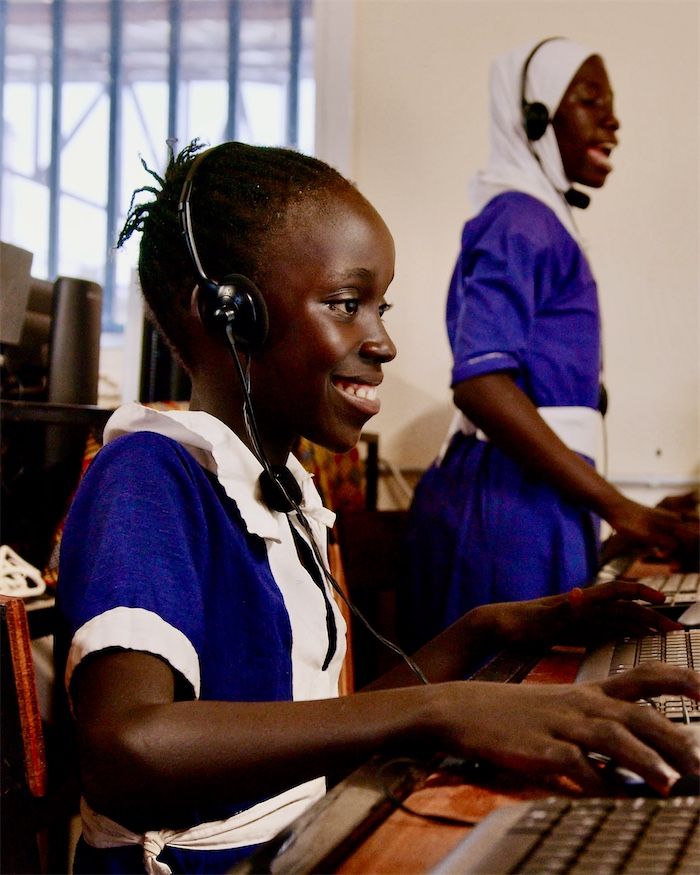 Child learning computers