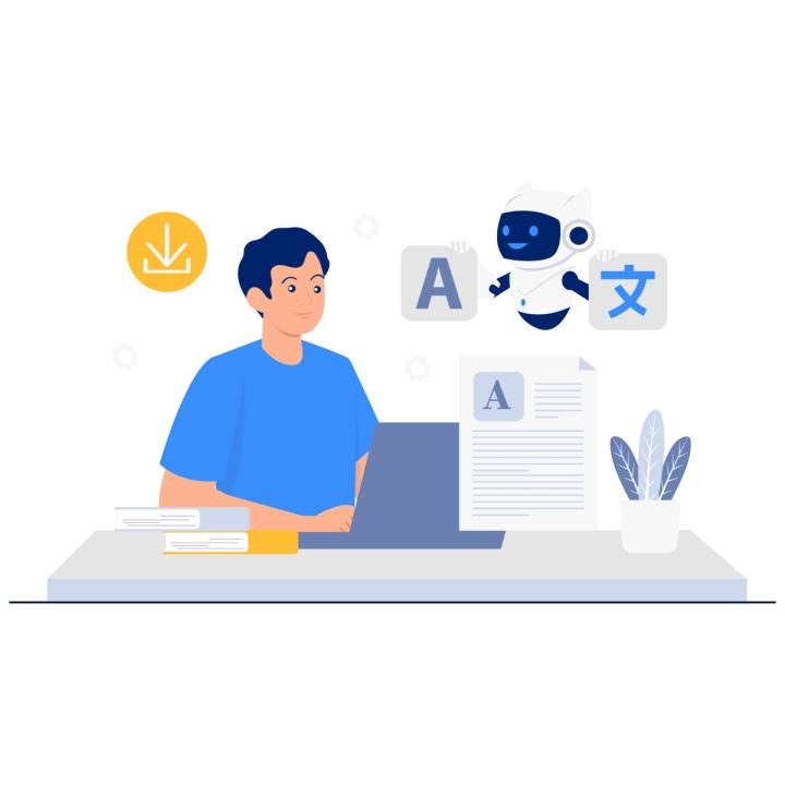 AI helping with text translation