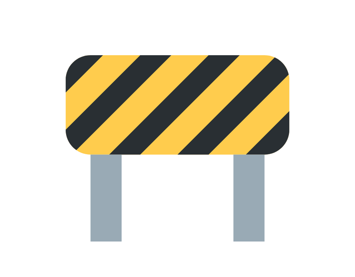 black and yellow barrier sign