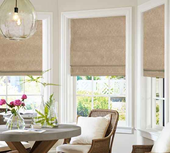 Light and bright curtains, shades and blinds