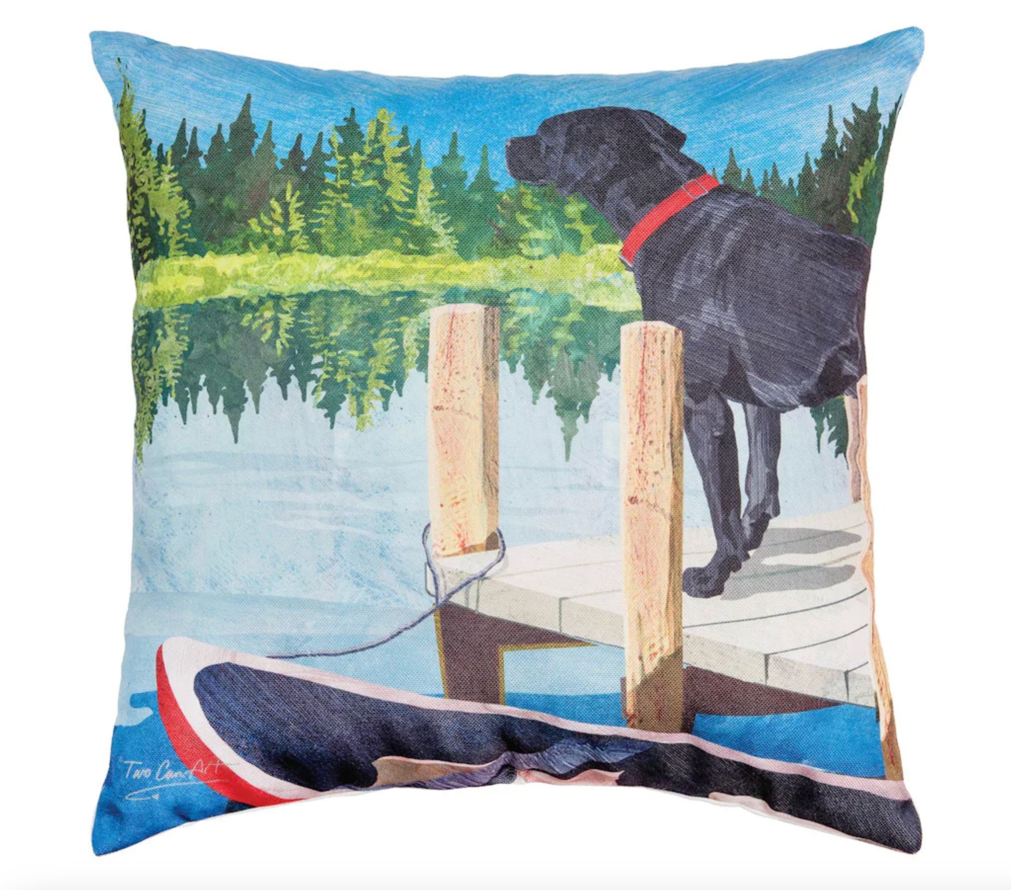 Black Lab Pillow