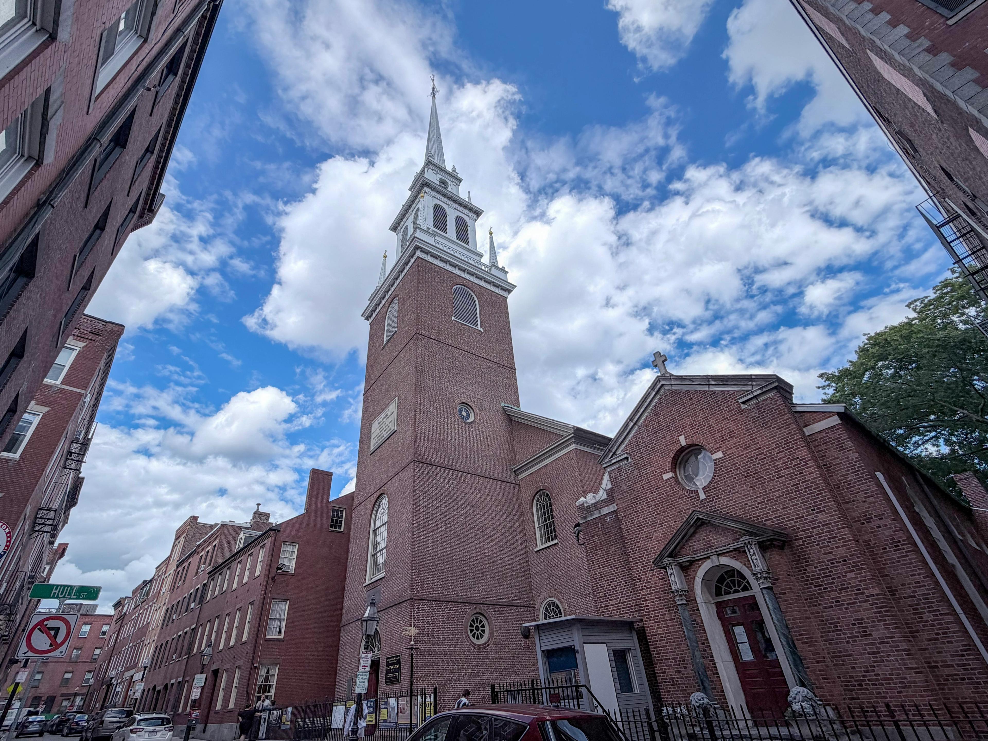 Boston's Old North Church viewed from Salem Street
