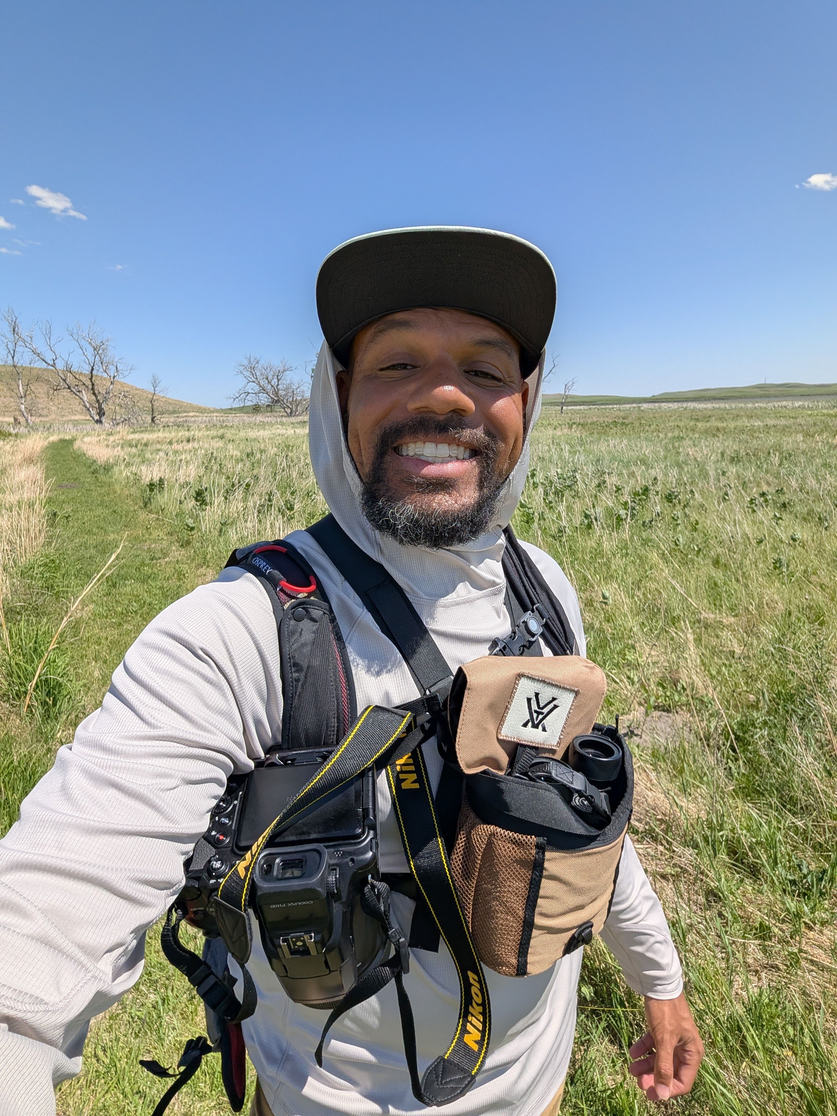 Ken birding in the wild
