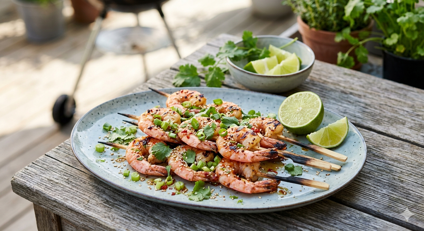 Crispy King Prawn Skewers 