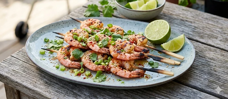 Crispy King Prawn Skewers