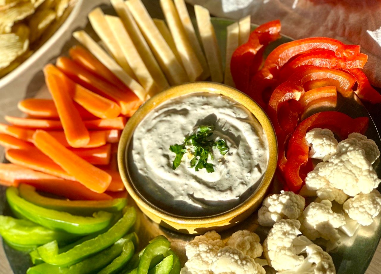 Grøntsager med dip