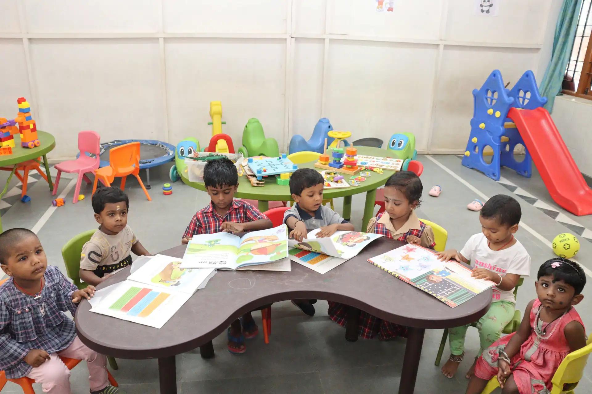 Kids learning in the class