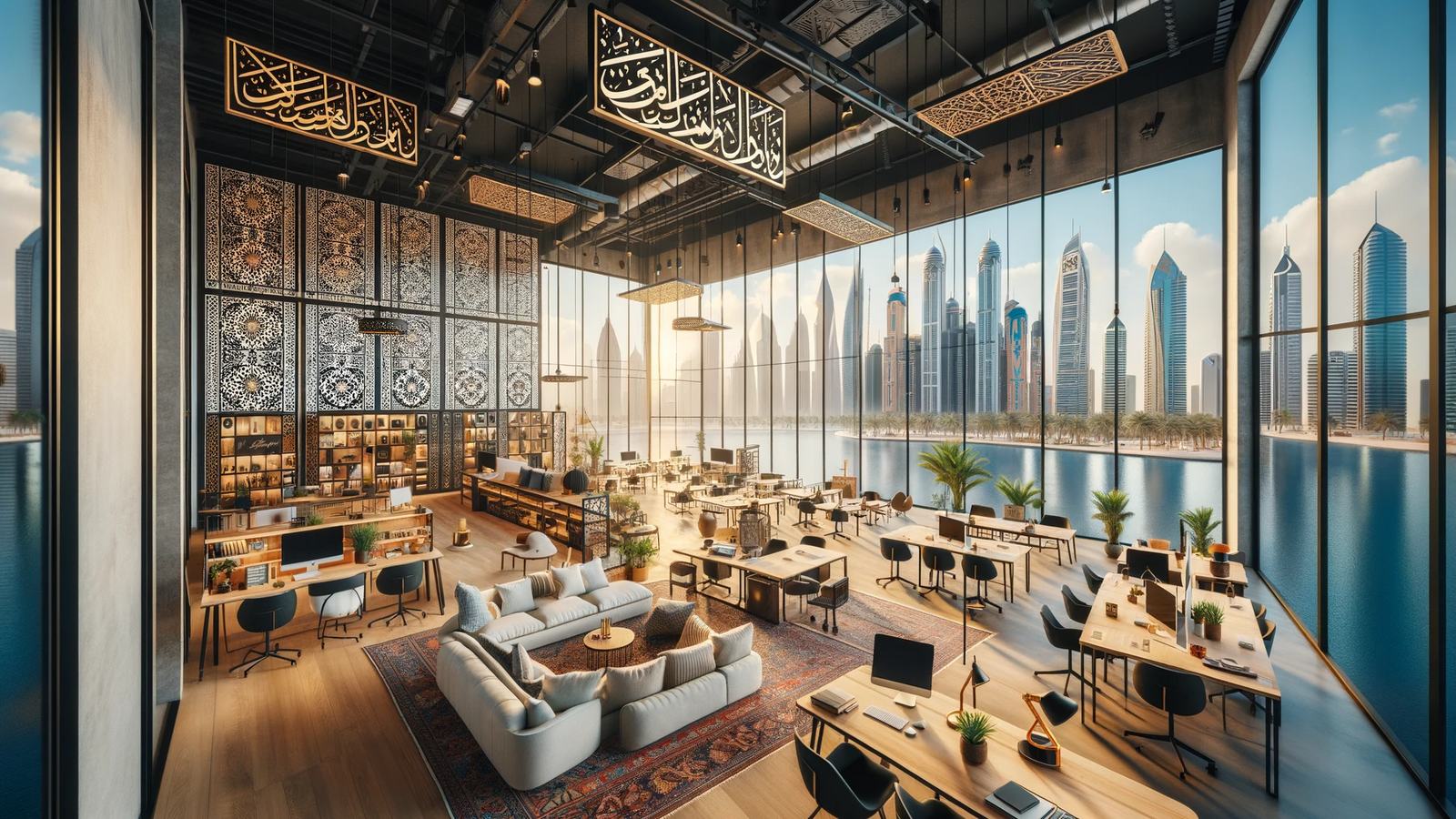 Imaginary co-working space in Dubai