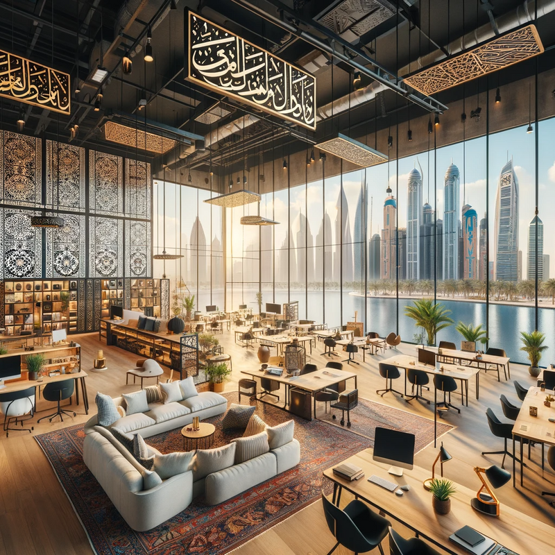 Imaginary co-working space in Dubai