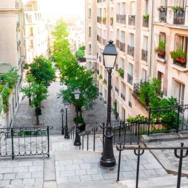 Montmartre, in Paris, in the summer
