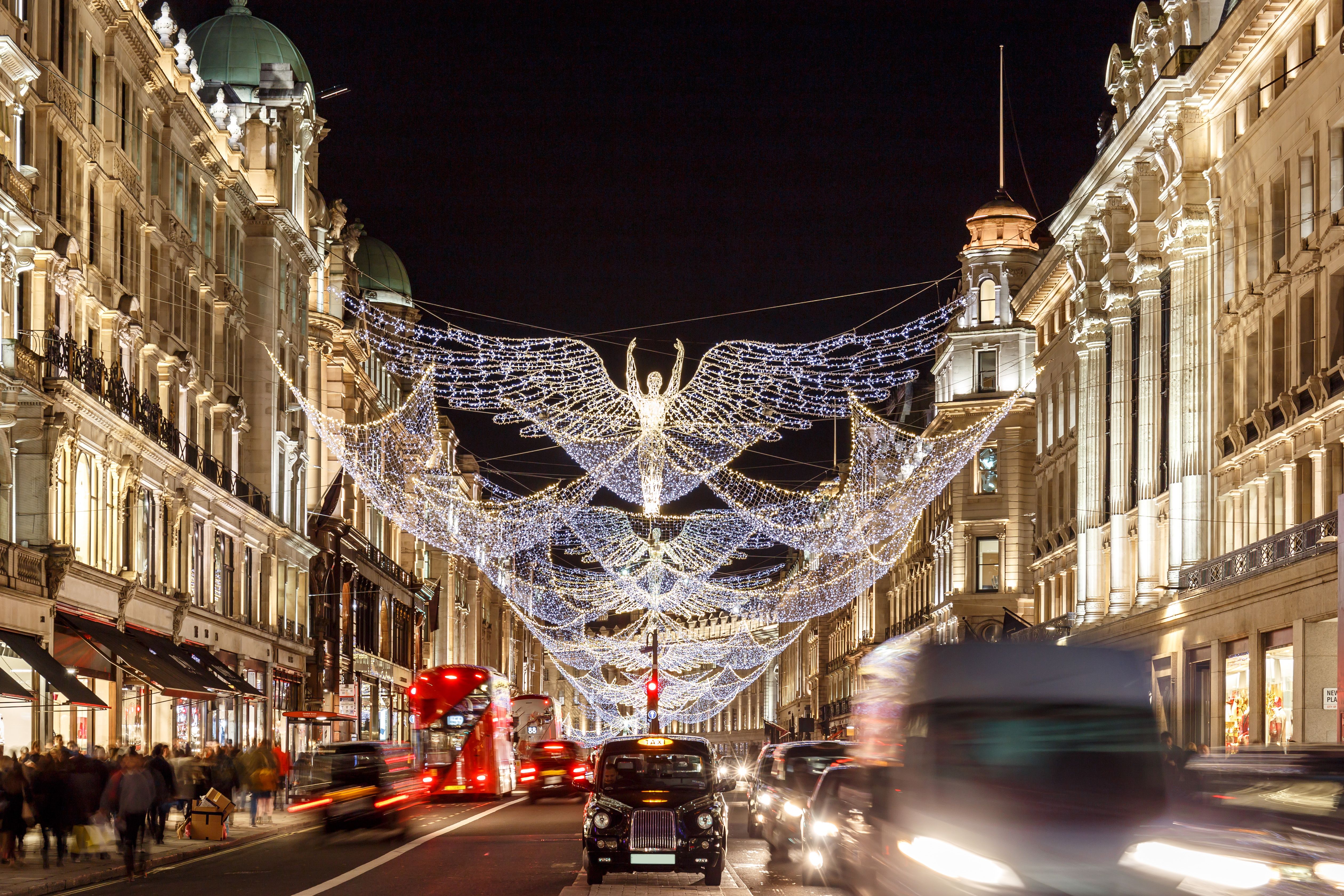 Christmas lights in Mayfair, London