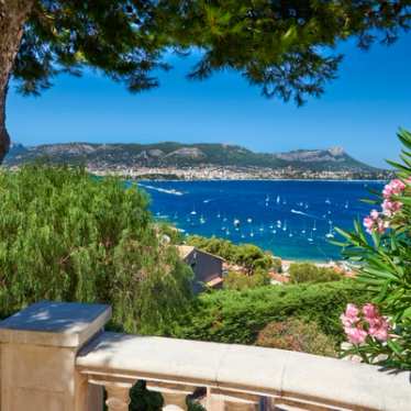 A view of the sea from a balcony in Toulon