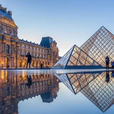 The louvre at sunset