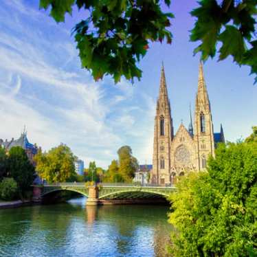 Strasbourg Cathedral River View