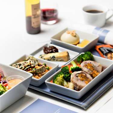 Travel info - food - business premier - business class - meal - onboard