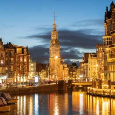 Amsterdam - Canal - Winter lights