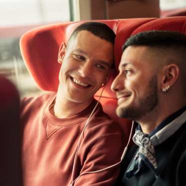 Delta - Thalys library - passengers on board - couple