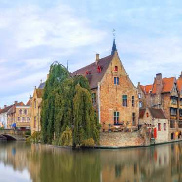 Bruges - canal side