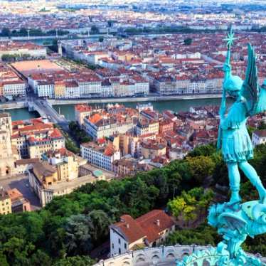 Notre Dame de Fourviere - famous view of Lyon