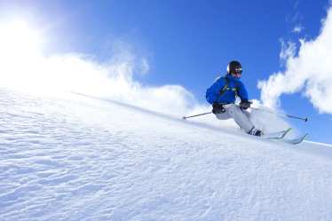 Skiing in the French Alps