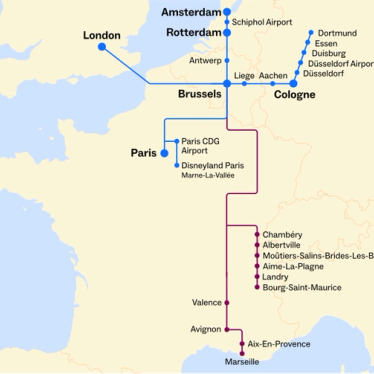 Eurostar routemap