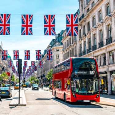 Red bus in London