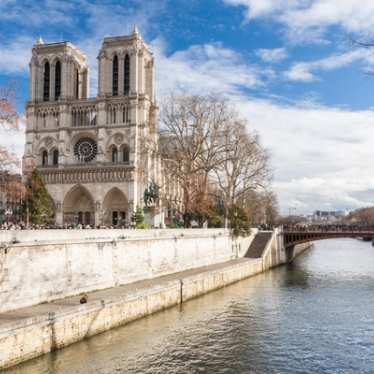 Notre Dame in Paris in winter