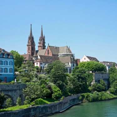 Basel landscape view from Minster