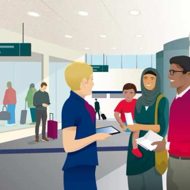 Family being served in the station for their Eurostar train