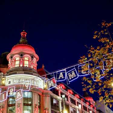 Christmas lights on Boulevard Haussmann