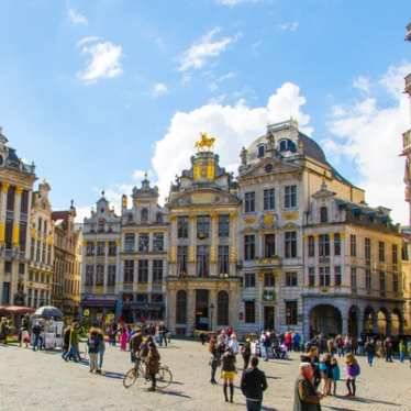 Summer in Brussels Grand place with people
