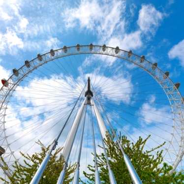 London eye in the spring