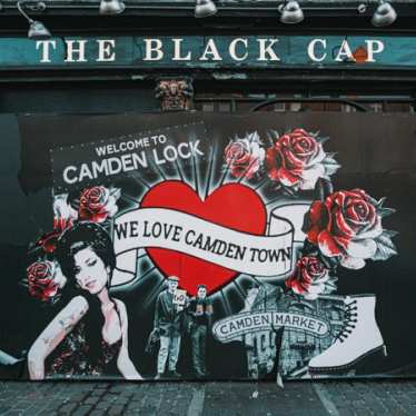 Graffiti in Camden that reads 'We love Camden Town'.