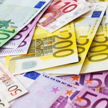 Various Euro banknotes close up - money - currency - customs - declaring cash