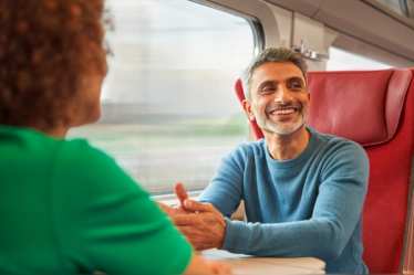 Delta - Thalys library - On board experience - passengers smiling