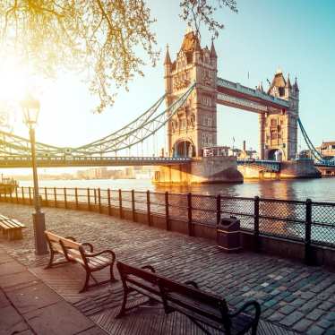 Sunny tower bridge in London 
