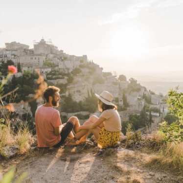 A family on a hill in Provence