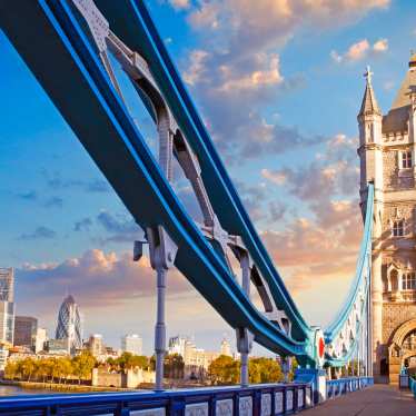 Tower Bridge and City skyline 