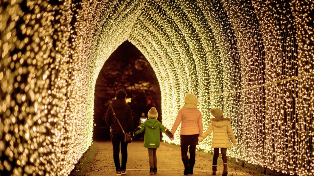 London - Christmas in Kew Garden - family 