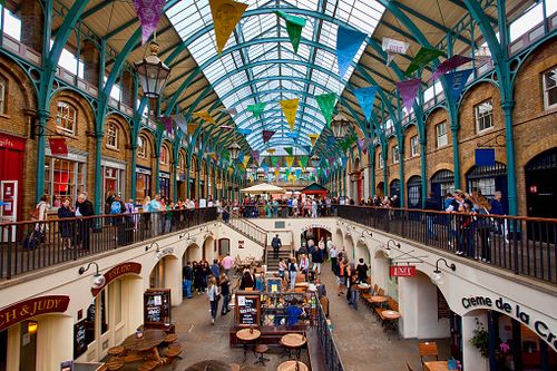 Covent Garden Market and stores.