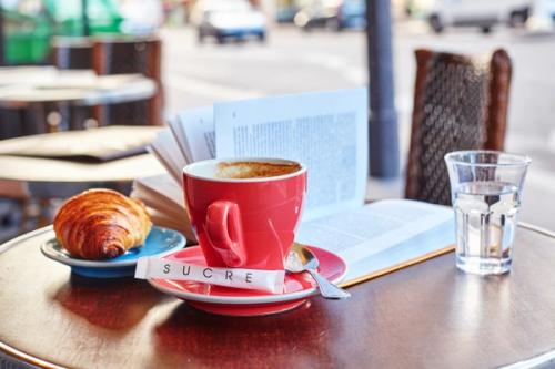 Paris - Breakfast - croissant and coffee