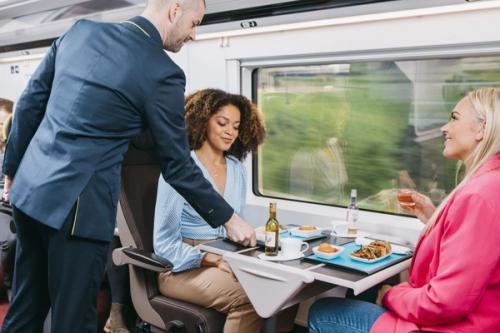 Standard Premier - Eurostar train - onboard service - people - Travel classes