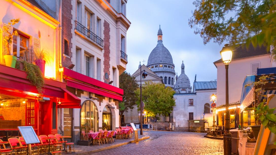 The Sacre Coeur in the evening