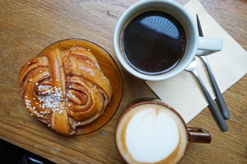 Pastry and coffees