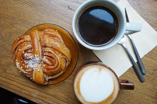 Pastry and coffees