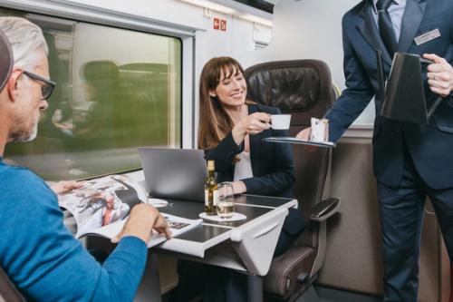 Business Premier - Business Class - Eurostar train - onboard service - people - Travel classes