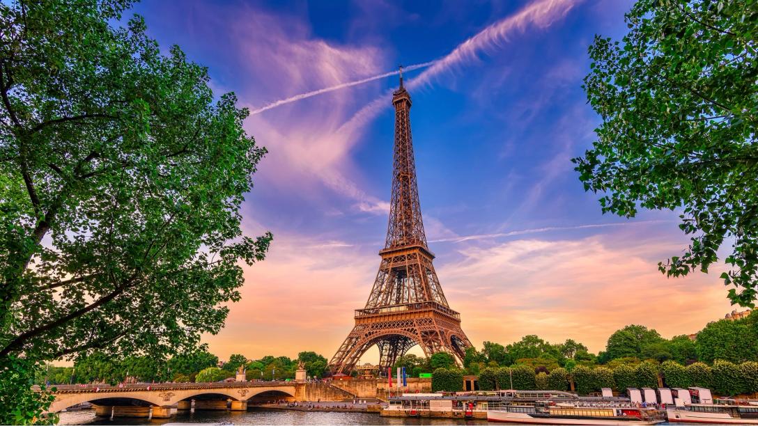 Eiffel Tower summertime