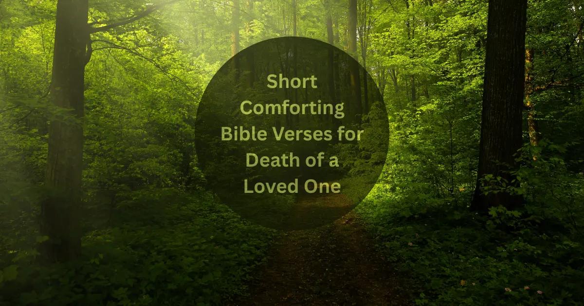 Short Comforting Bible Verses for Death of a Loved One
