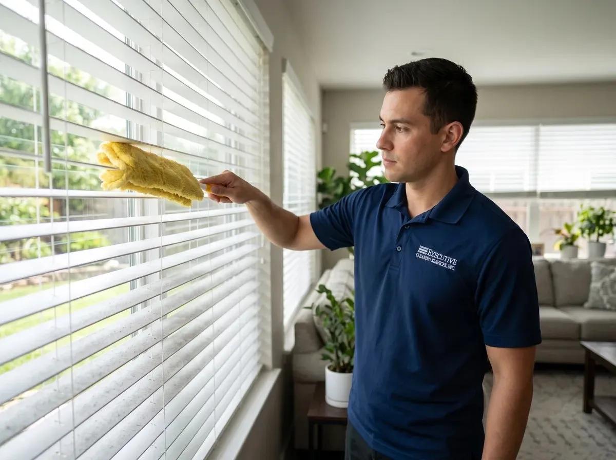 Blind & Shade Cleaning by the Executive Cleaning Services crew in Omaha
