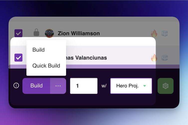 Choosing Between Build and Quick Build